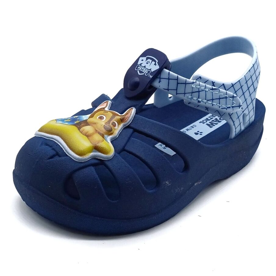 Sandália Patrulha Canina Grendene Kids 22710 – Estilo, Conforto e Diversão com Fechamento em Velcro