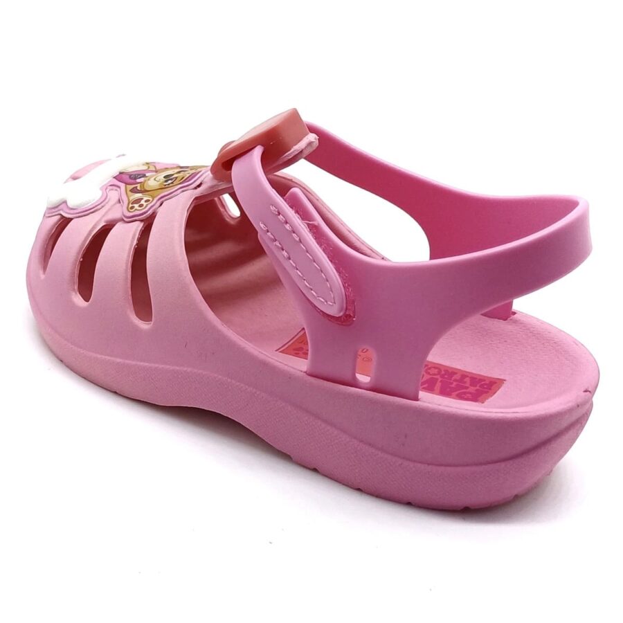 Sandália Velcro Patrulha Canina Grendene Kids - Rosa/Branco - 22710