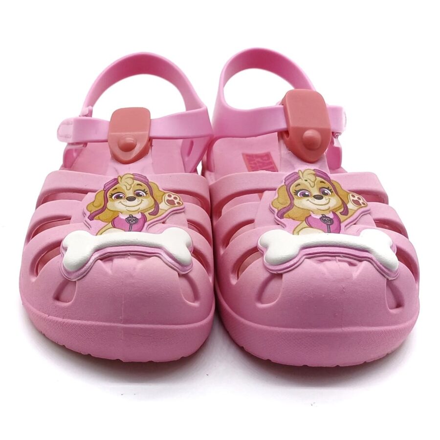 Sandália Velcro Patrulha Canina Grendene Kids - Rosa/Branco - 22710