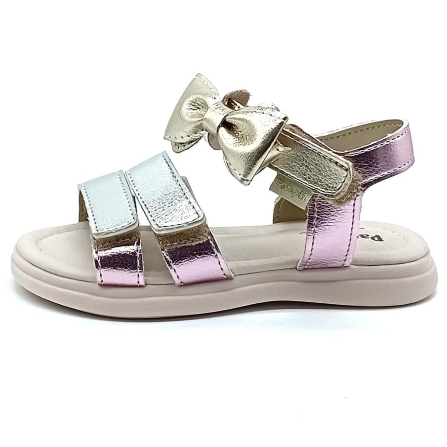 Sandália Papete Velcro Pampili - Colorido Metalizado - 722023000