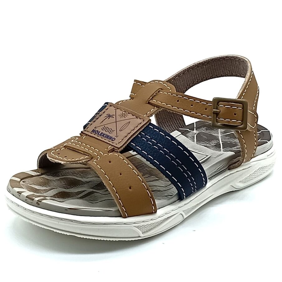 Sandália Fivela Molekinho - Caramelo/Marinho - 2140.750