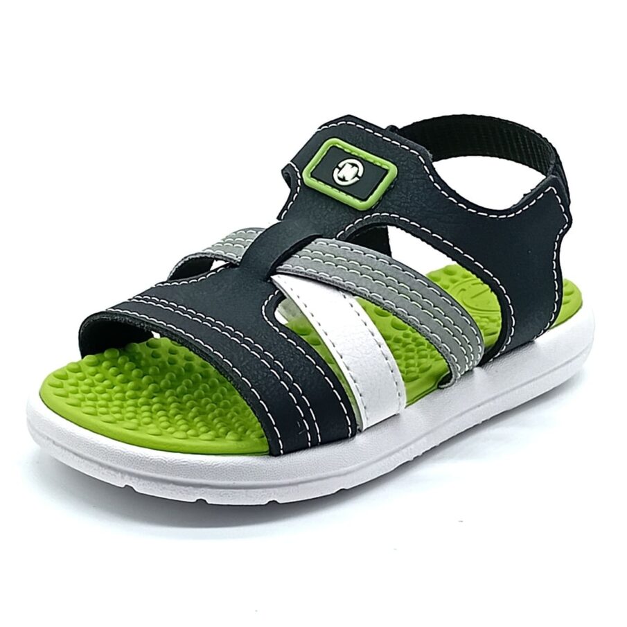 Sandália Elástico Molekinho - Preto/Cinza/Branco - 2619211