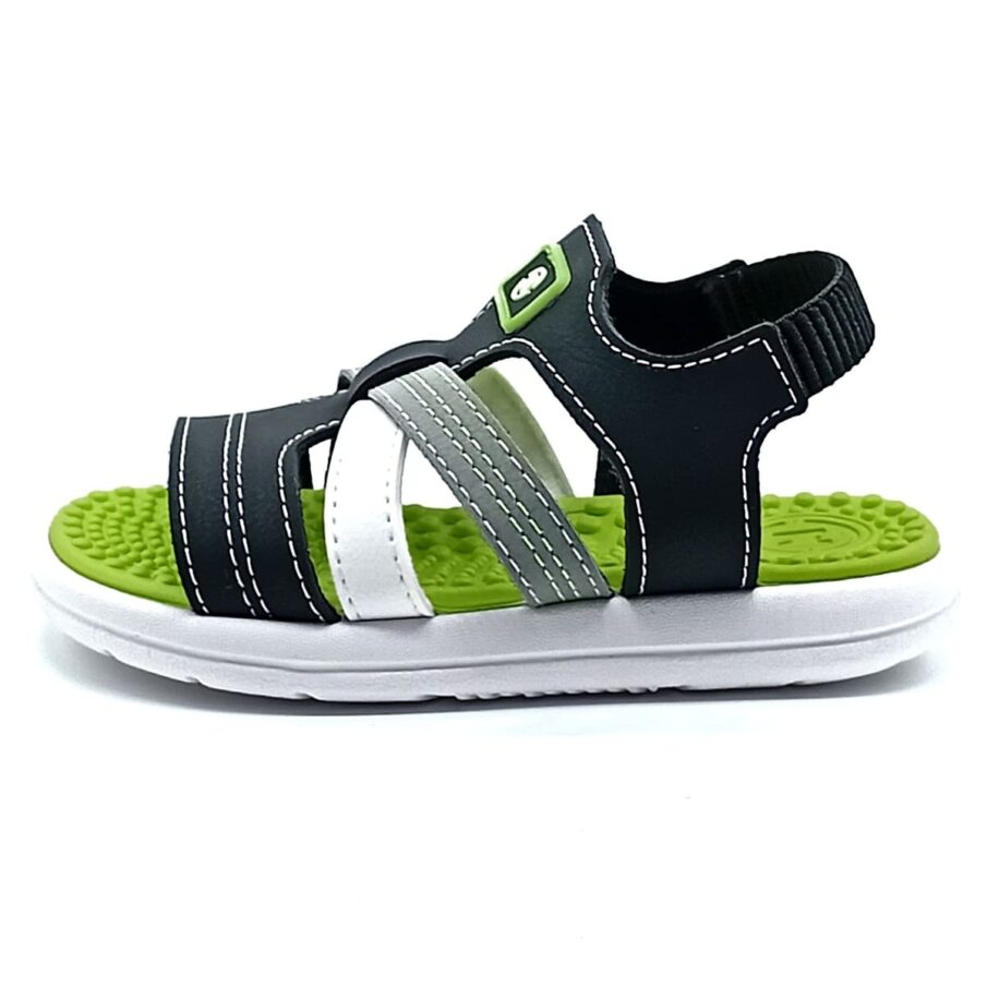 Sandália Elástico Molekinho - Preto/Cinza/Branco - 2619211