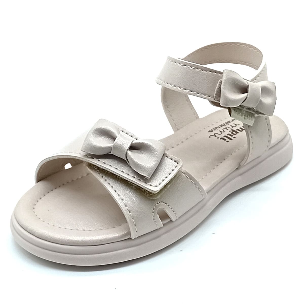 Sandália Papete Velcro Pampili - Nude - 722026000