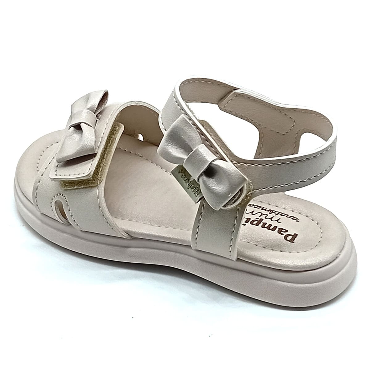 Sandália Papete Velcro Pampili - Nude - 722026000 - Imagem 3