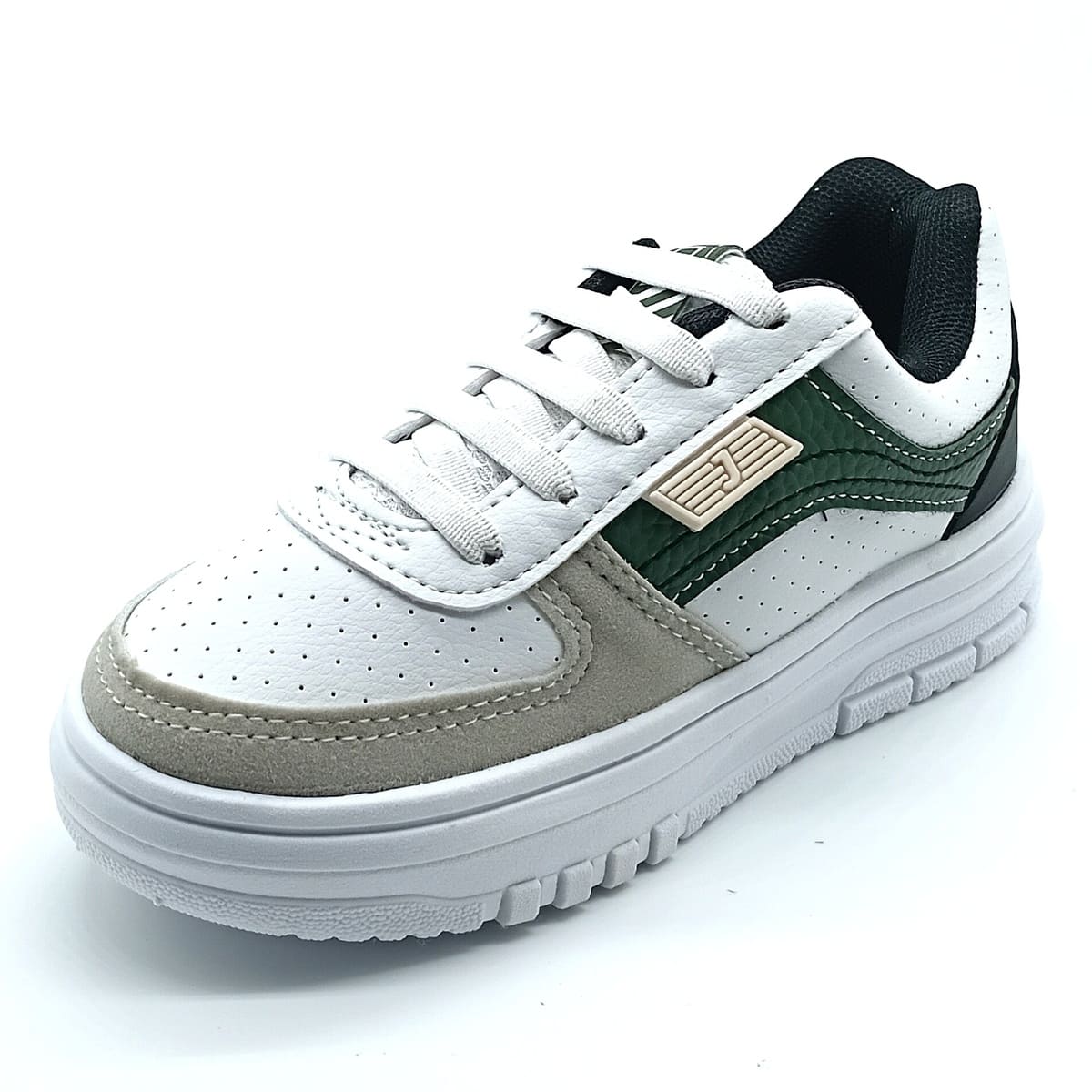 Sapatênis Calce-Fácil Jet Kids - Branco/Preto - 40.163