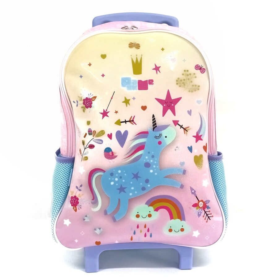 Kit Escolar de Mochila com Rodinhas Pacific - Rosa/Azul Bebê - 9104d01012g