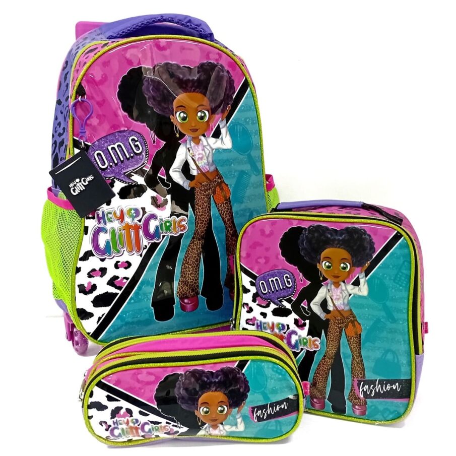 Kit Escolar de Mochila com Rodinhas Seanite - Estampado - Mr15331