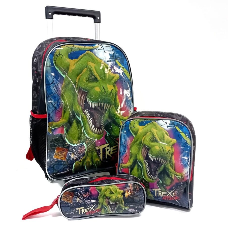 Kit Escolar de Mochila com Rodinhas Clio - Estampado - Tx3507k