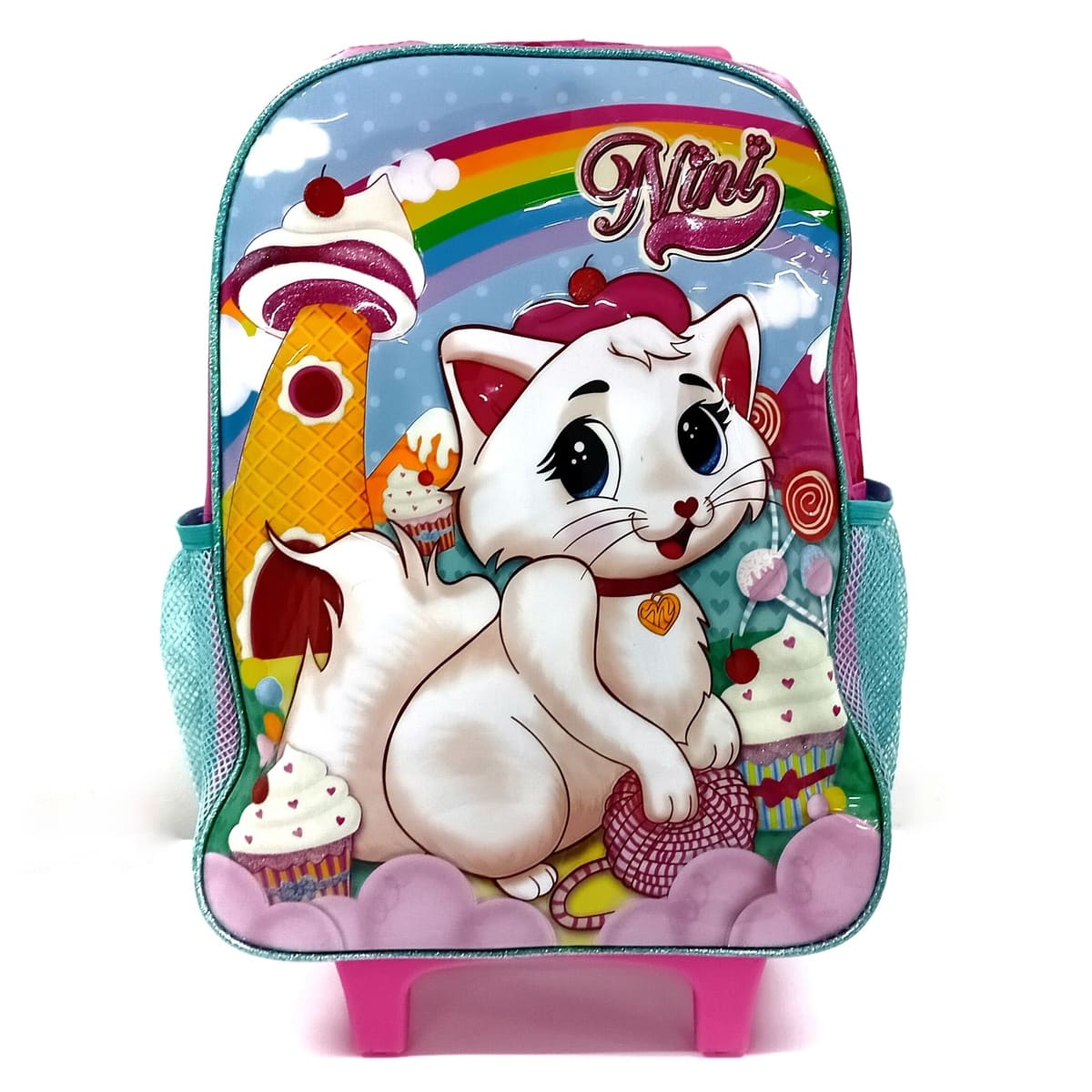 Kit Escolar de Mochila com Rodinhas Clio - Azul/Rosa - Nn23005k - Imagem 2