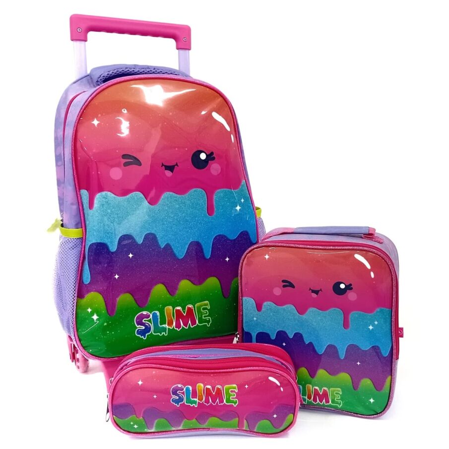 Kit Escolar de Mochila com Rodinhas Seanite - Lilás - Mr41444