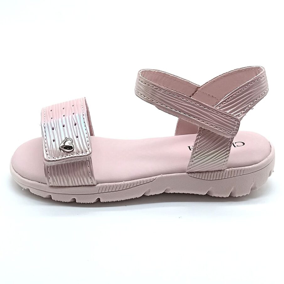 Sandália Papete Velcro Classic Girls (Peq) - Rosa - 41.30