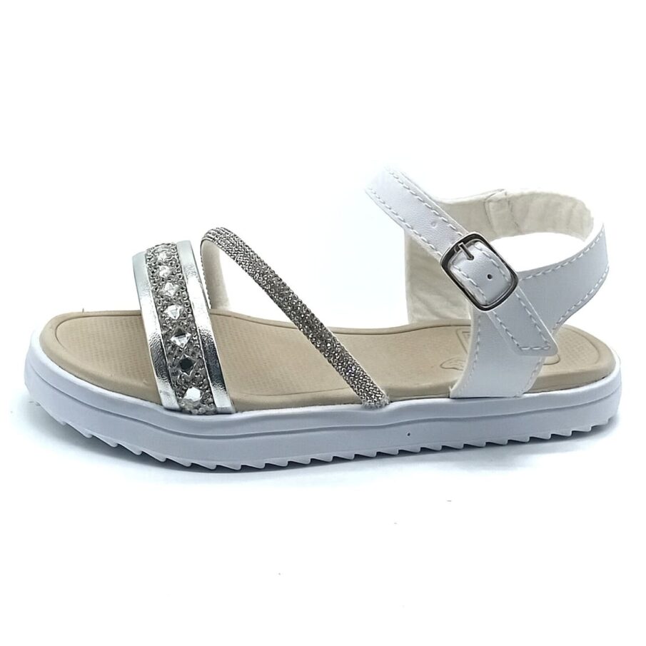 Sandália Fivela Lalakids - Prata - 1325