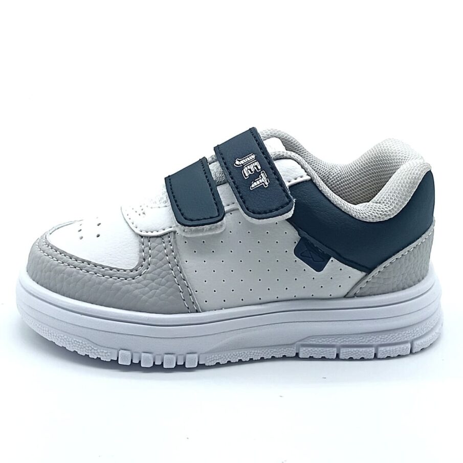 Sapatênis Velcro Jet Kids - Branco/Marinho - 31.029