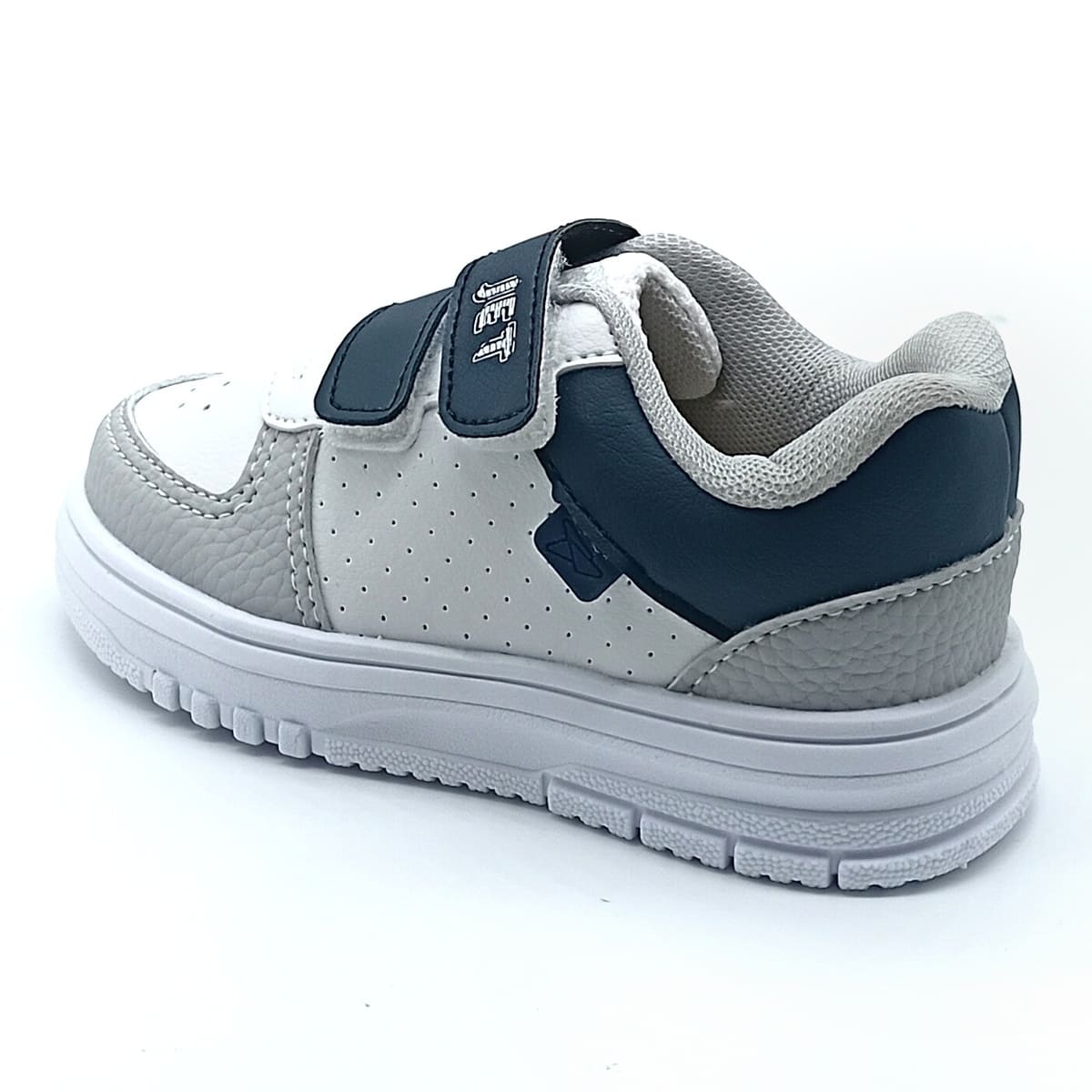 Sapatênis Velcro Jet Kids - Branco/Marinho - 31.029 - Imagem 3