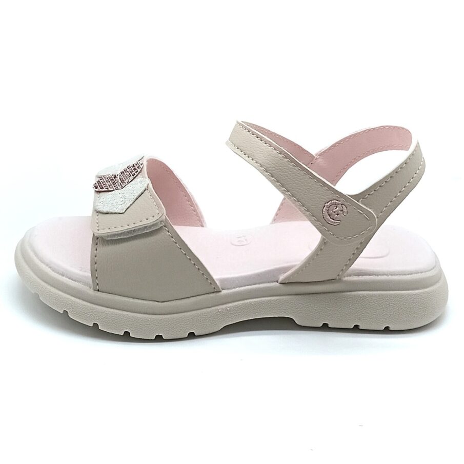 Sandália Papete Velcro Chique Top - Marfim - 025.059