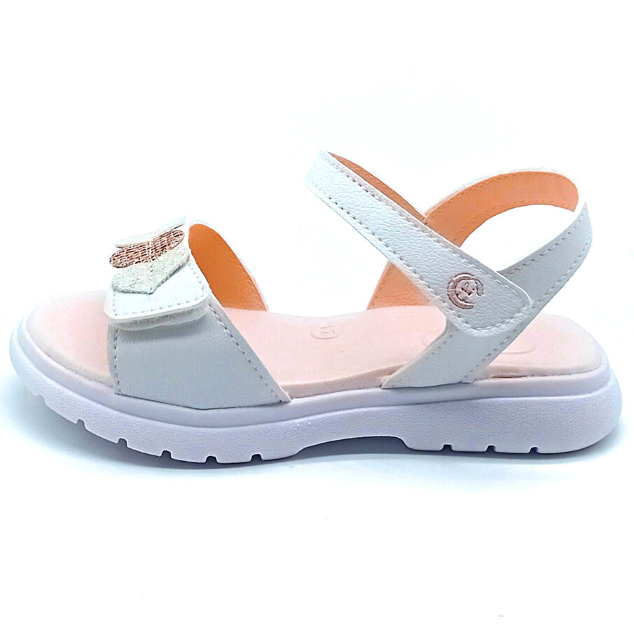 Sandália Papete Velcro Chique Top - Branco - 025.059