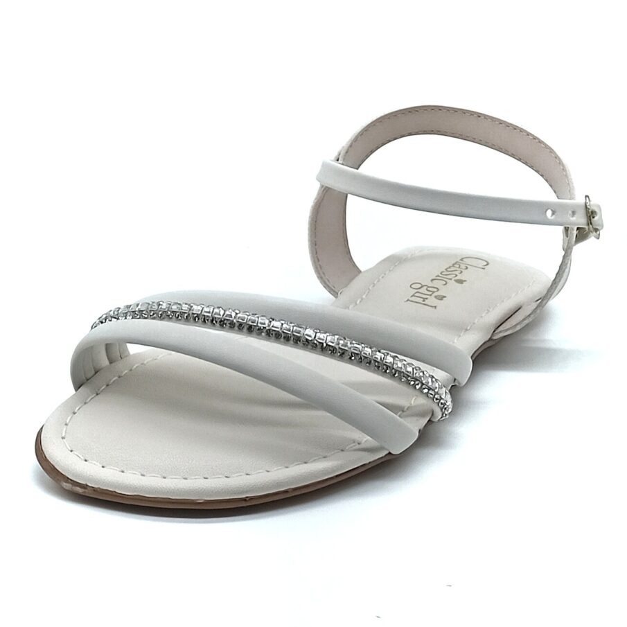 Sandália Fivela Classic Girls - Off White - If139