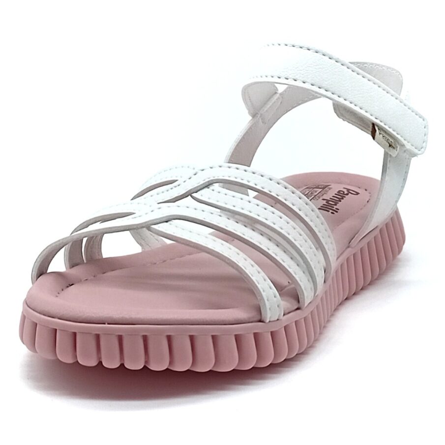 Sandália Papete Velcro Pampili - Branco - 123.317.000