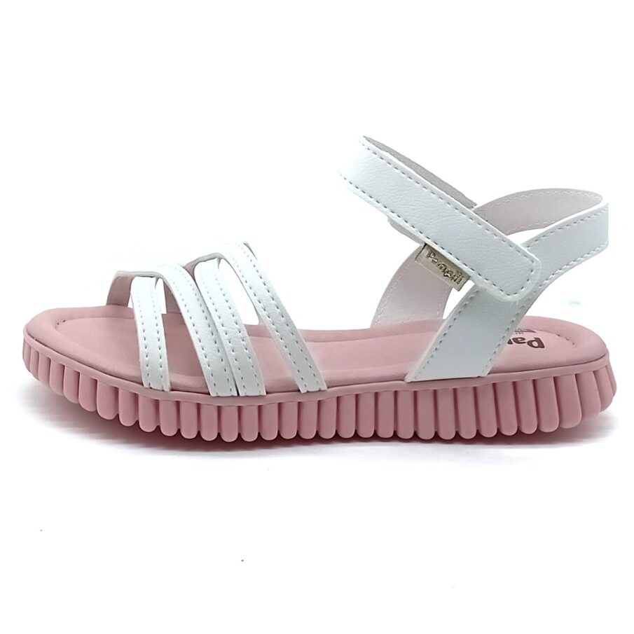 Sandália Papete Velcro Pampili - Branco - 123.317.000