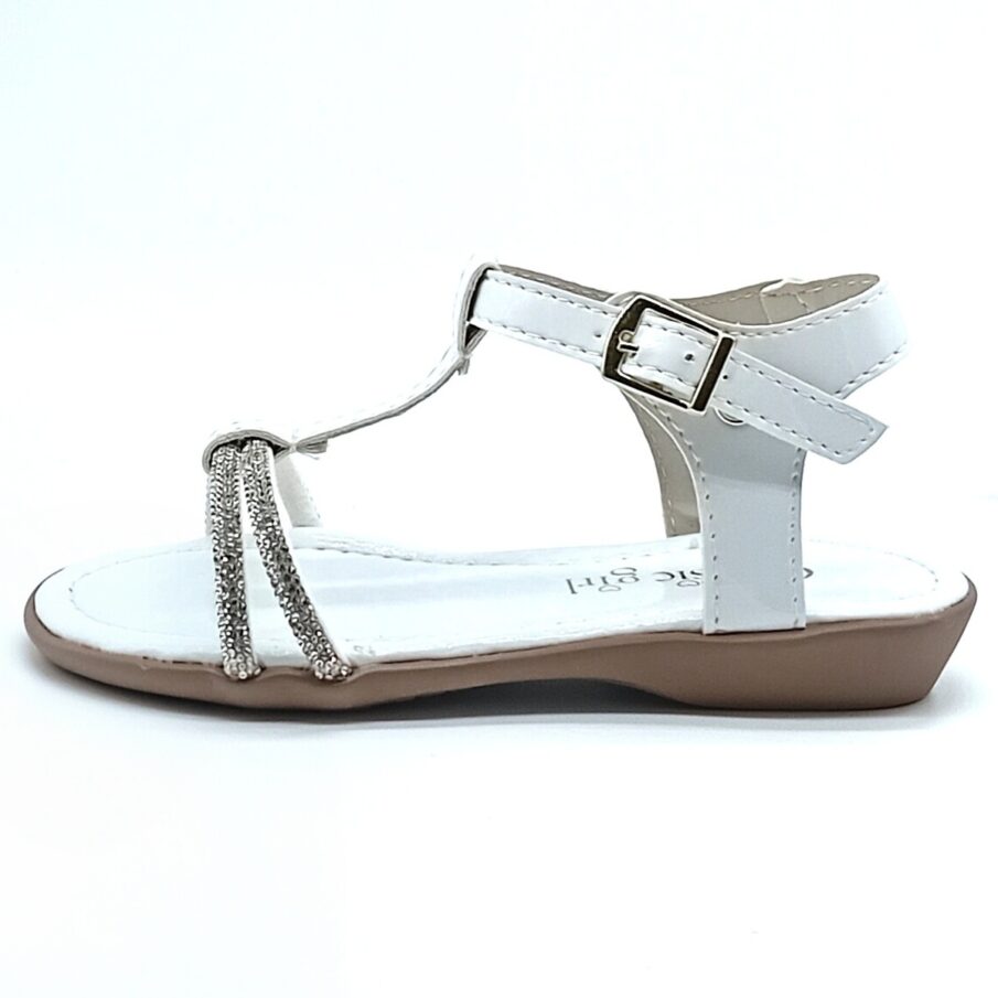 Sandália Fivela Classic Girls - Branco - 6191