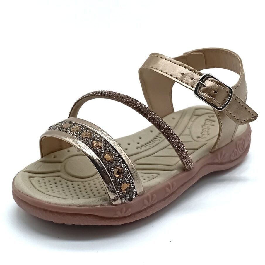 Sandália Papete Fivela Lalababy - Bronze - 2510