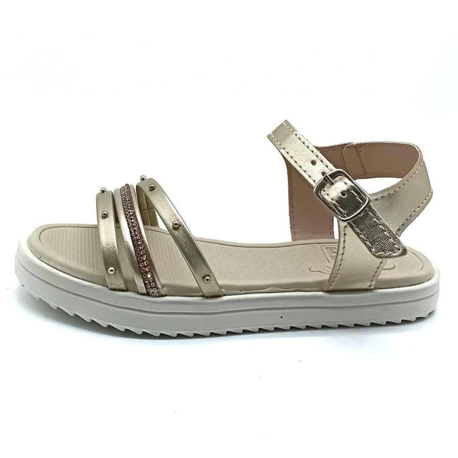 Sandália Fivela Lalakids - Ouro Light - 1425