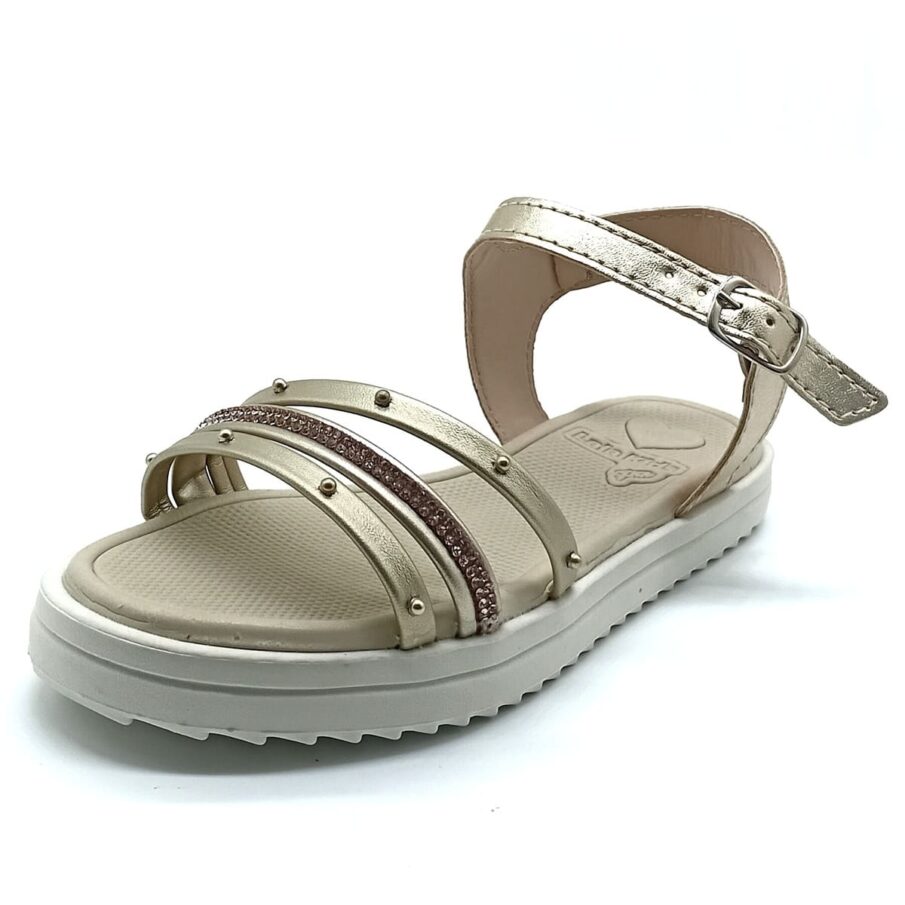 Sandália Fivela Lalakids - Ouro Light - 1425