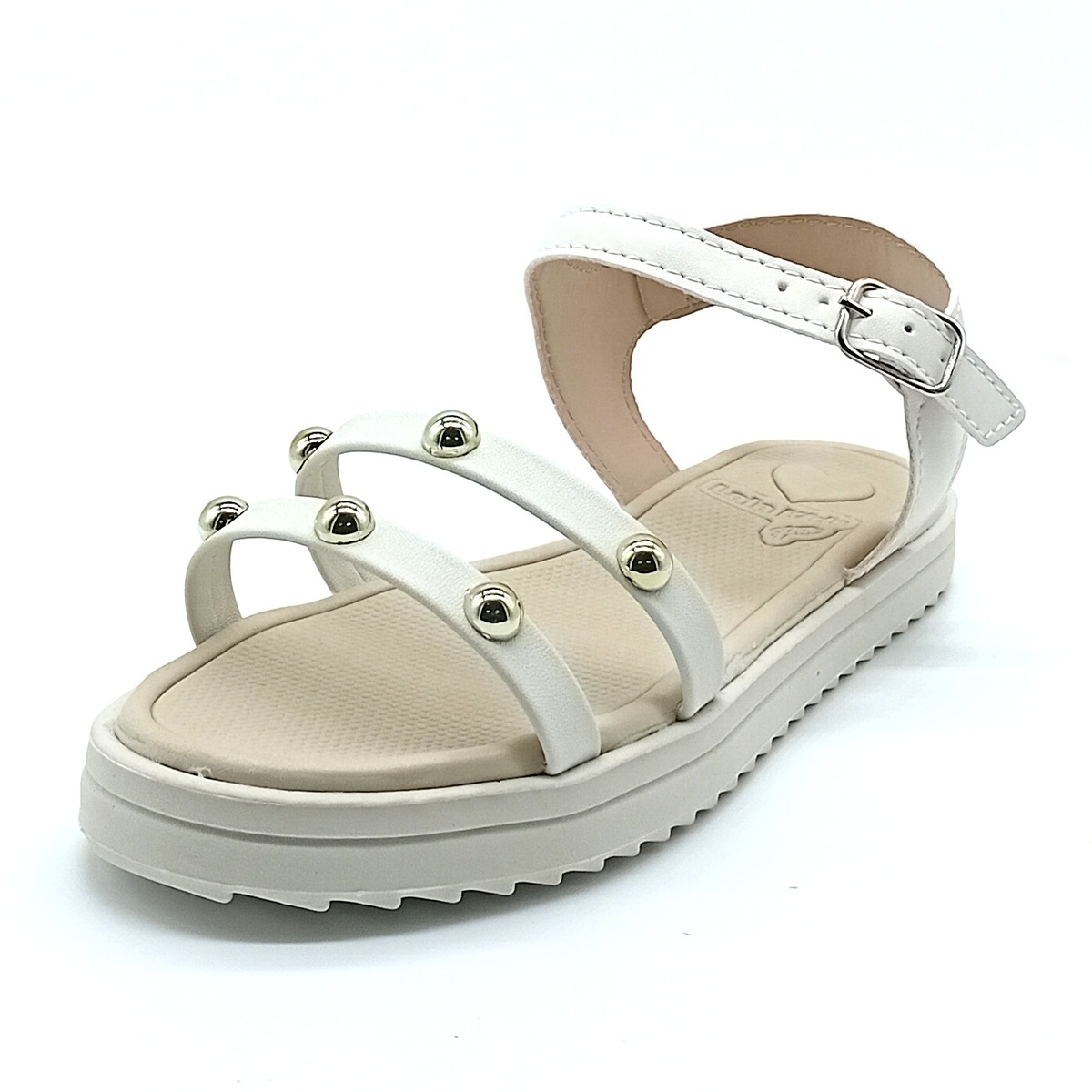 Sandália Fivela Lalakids - Off White - 1225
