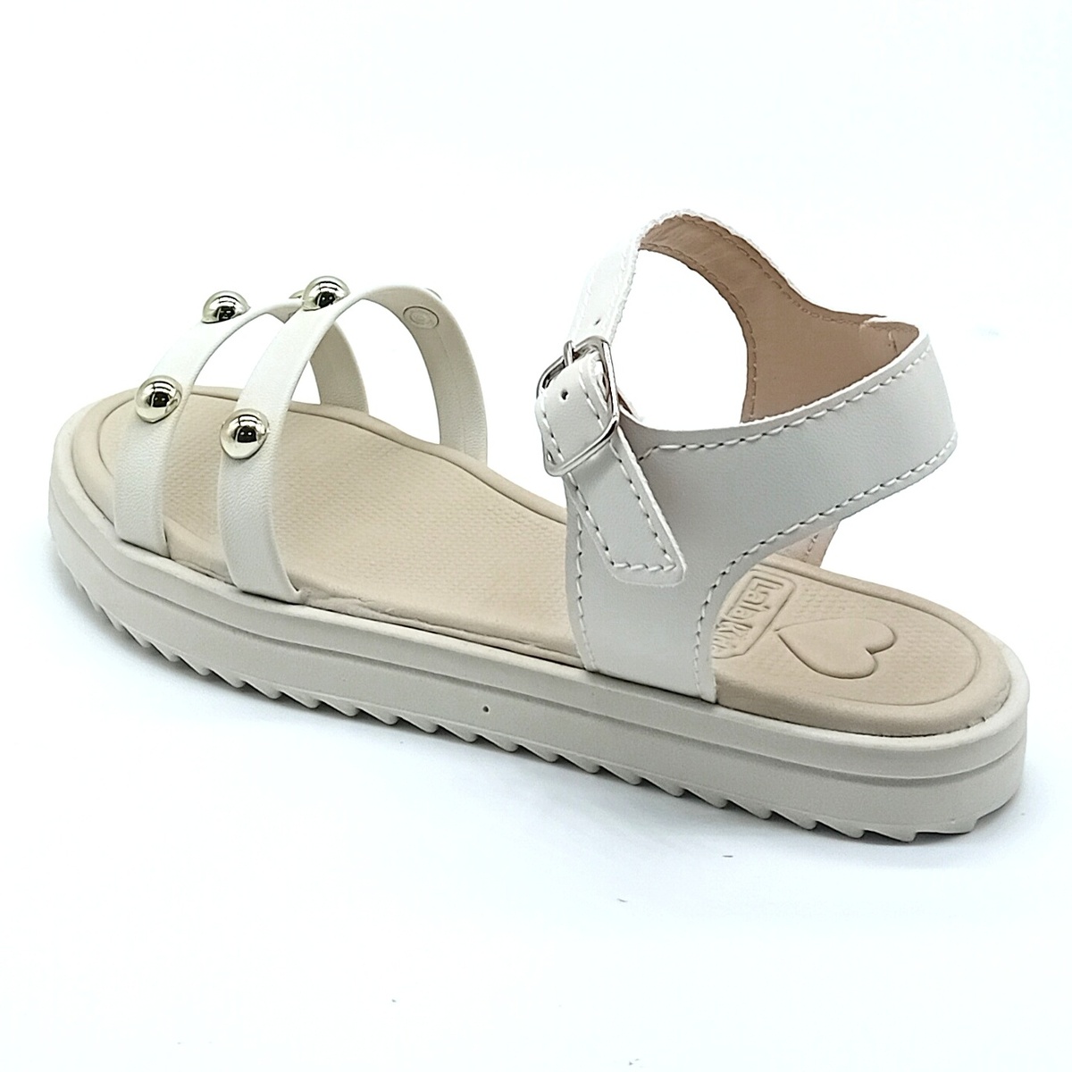 Sandália Fivela Lalakids - Off White - 1225 - Imagem 3