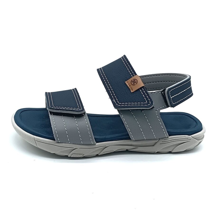 Sandália Papete Velcro Molekinho - Marinho/Cinza - 2400.155