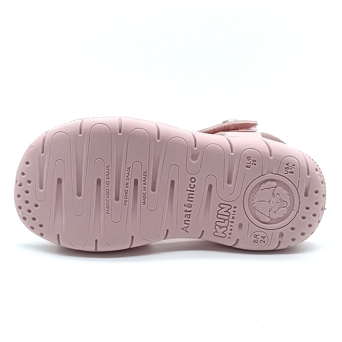 Sandália Papete Velcro Klin - Rosa claro metalizado - 171224000 - Imagem 4