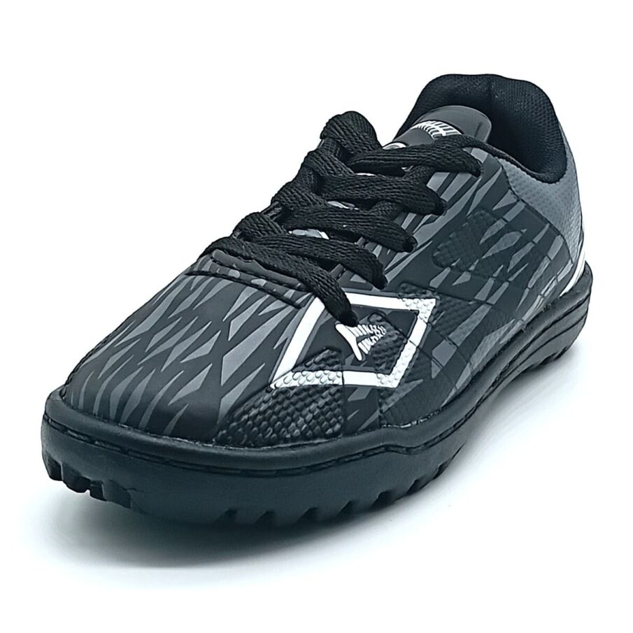 Chuteira Society Cadarço Winner - Preto/Cinza - 015