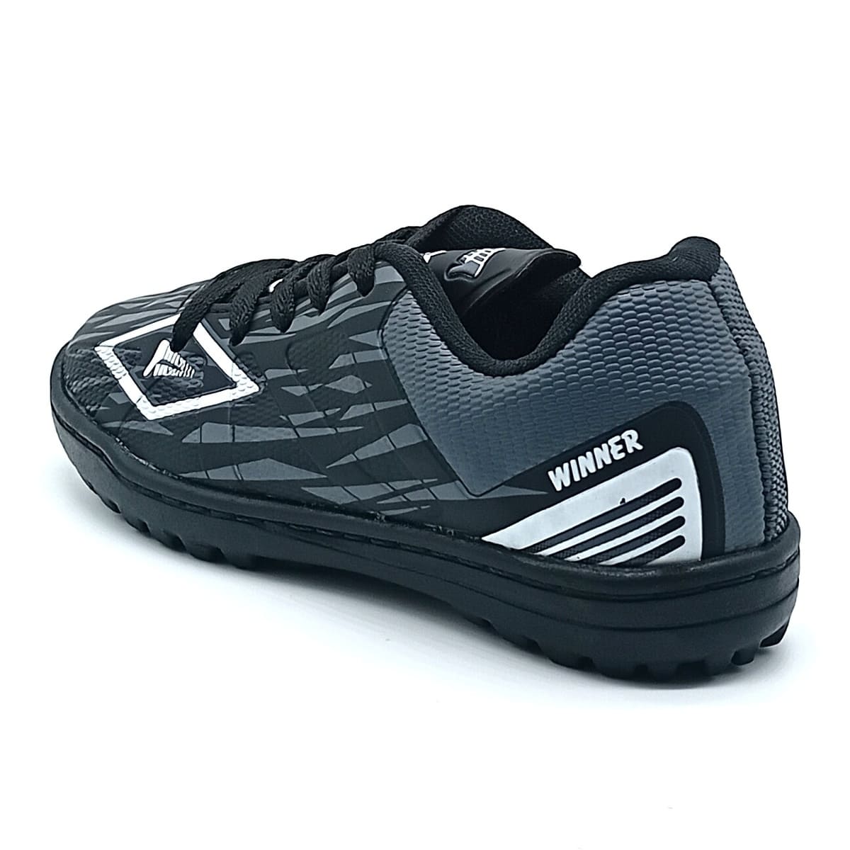 Chuteira Society Cadarço Winner - Preto/Cinza - 015 - Imagem 3