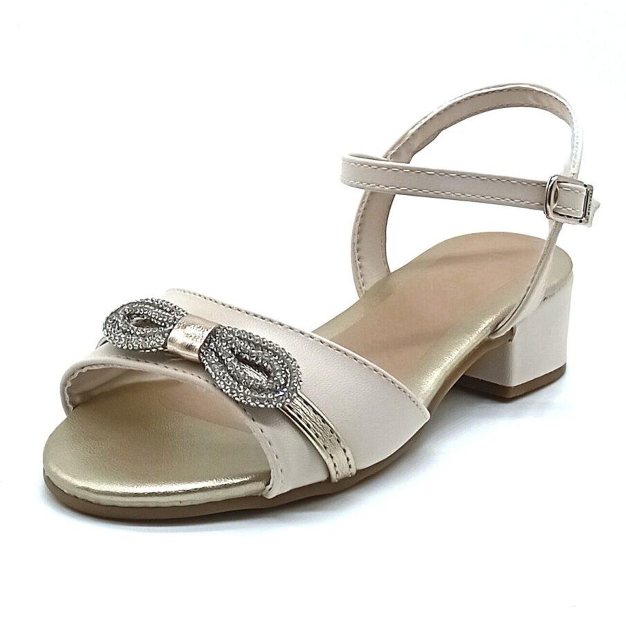 Sandália Salto Fivela Pampili - Nude - 526.048.000