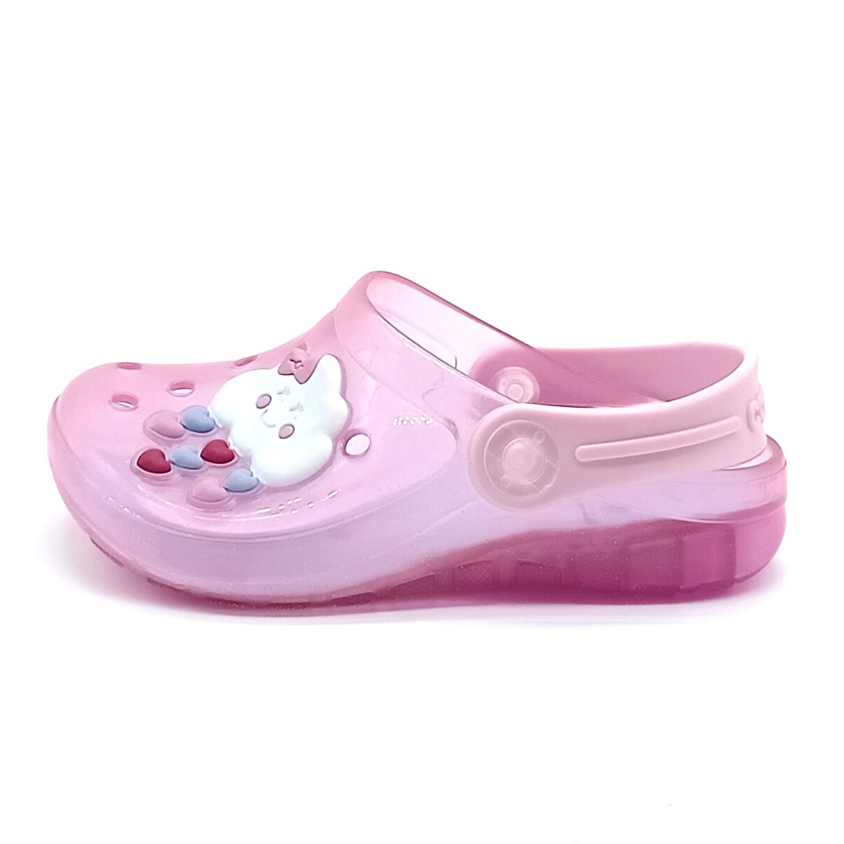 Babuche com LED Camin - Rosa Transparente - 21123 - Imagem 2