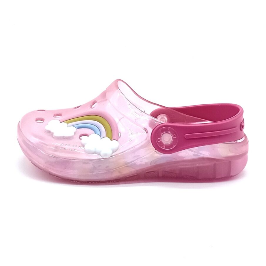 Babuche com LED Camin - Rosa Transparente - 21121