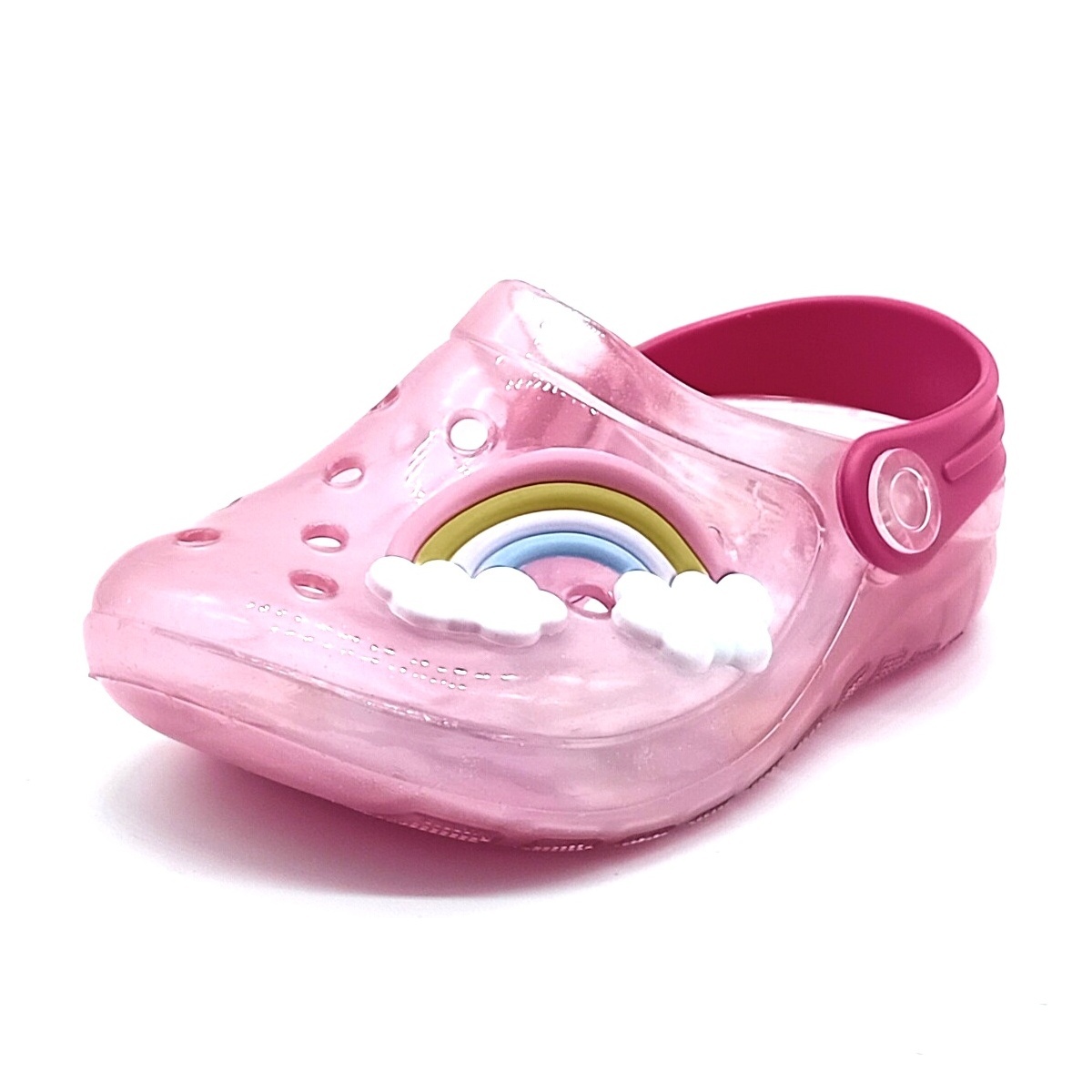 Babuche com LED Camin - Rosa Transparente - 21121