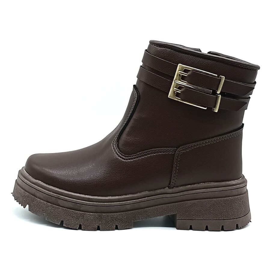 Bota Calce-Fácil zíper Grugui - Café - 216.70