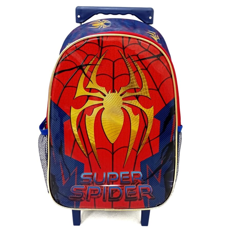 Kit Escolar de Mochila com Rodinhas Seanite - Azul/Vermelho/Amarelo - Mr41367