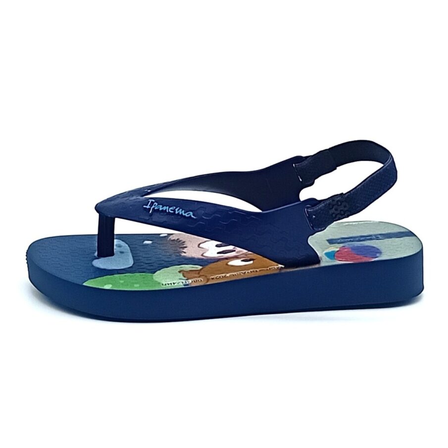 Chinelo Com Elástico Ipanema - Azul/Verde - 26791