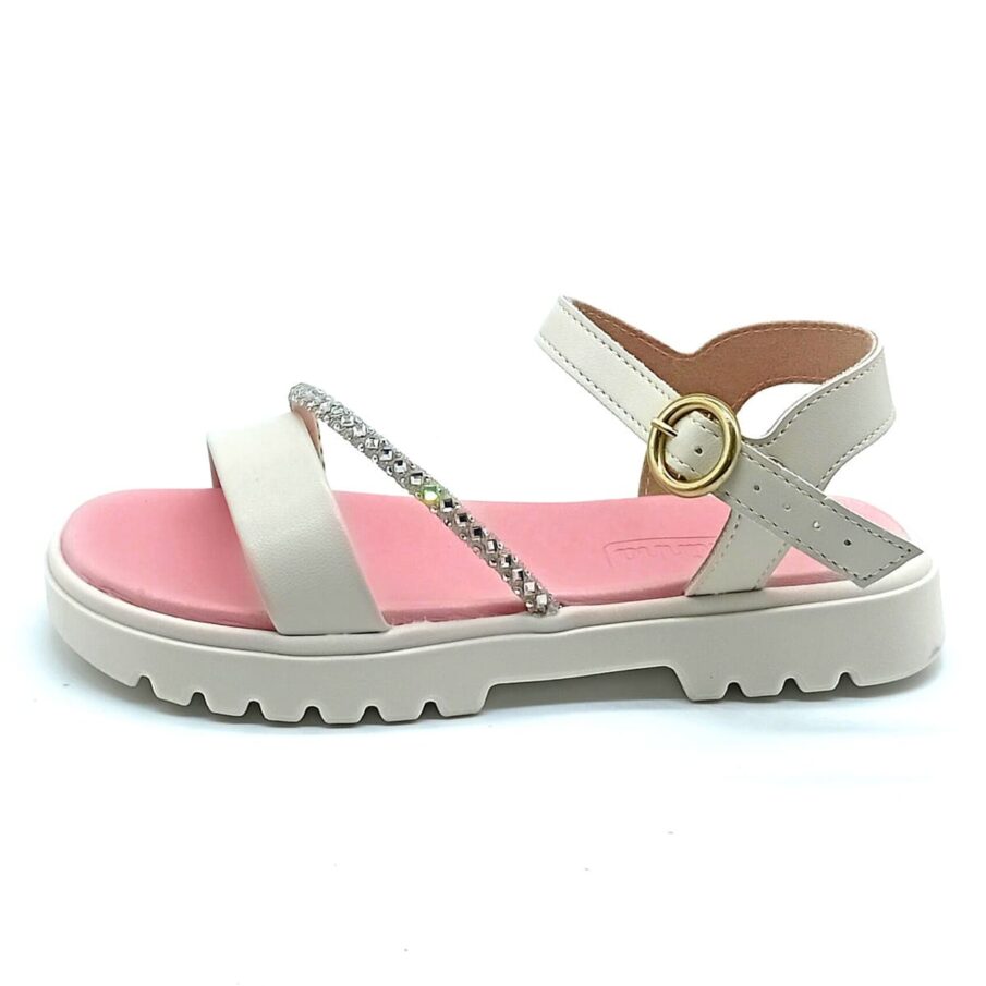 Sandália Fivela Molekinha - Branco Off - 2344.129