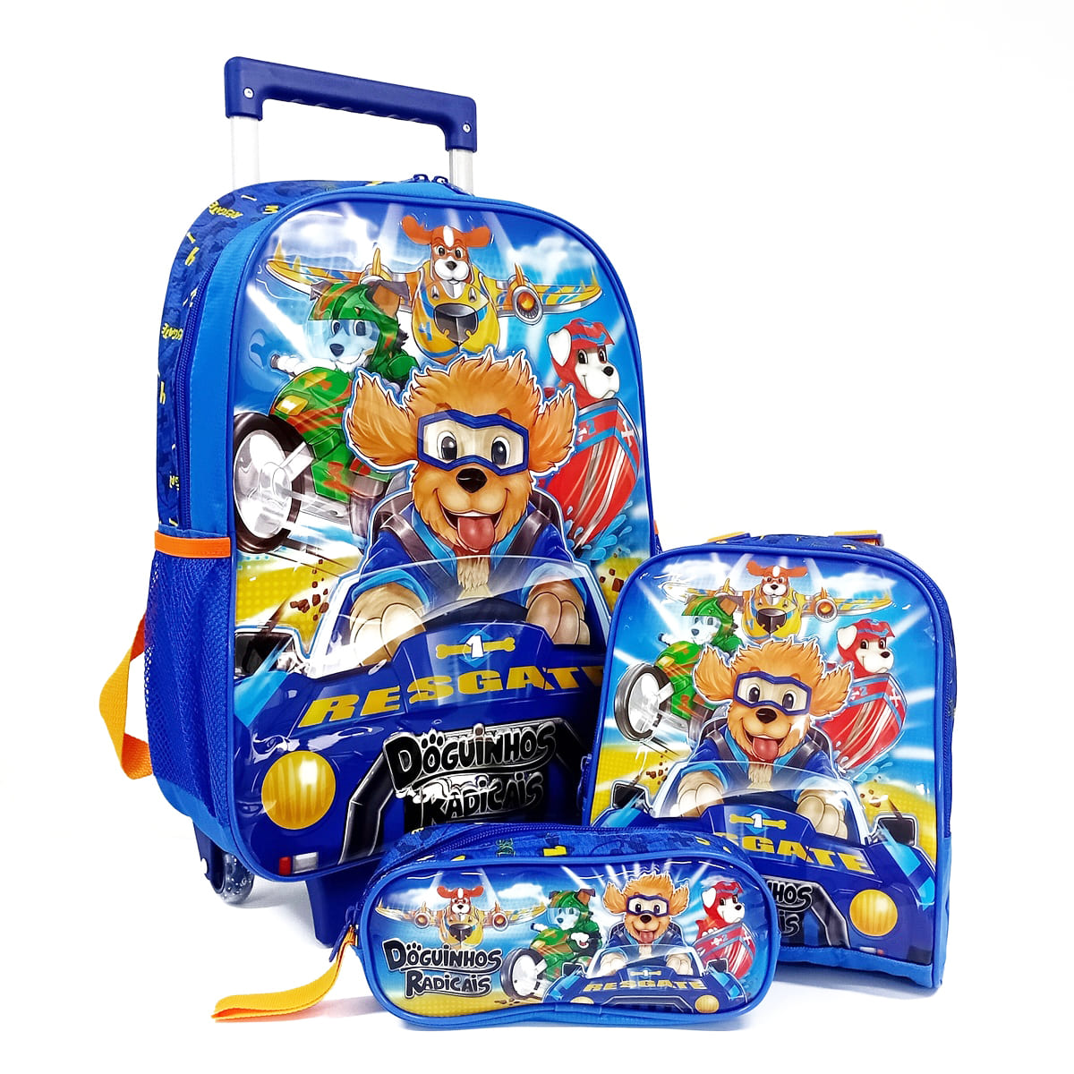 Kit Escolar de Mochila com Rodinhas Clio - Azul/Marinho - Dr23063k