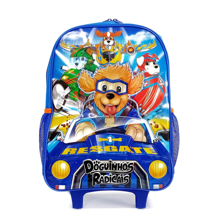 Kit Escolar de Mochila com Rodinhas Clio - Azul/Marinho - Dr23063k