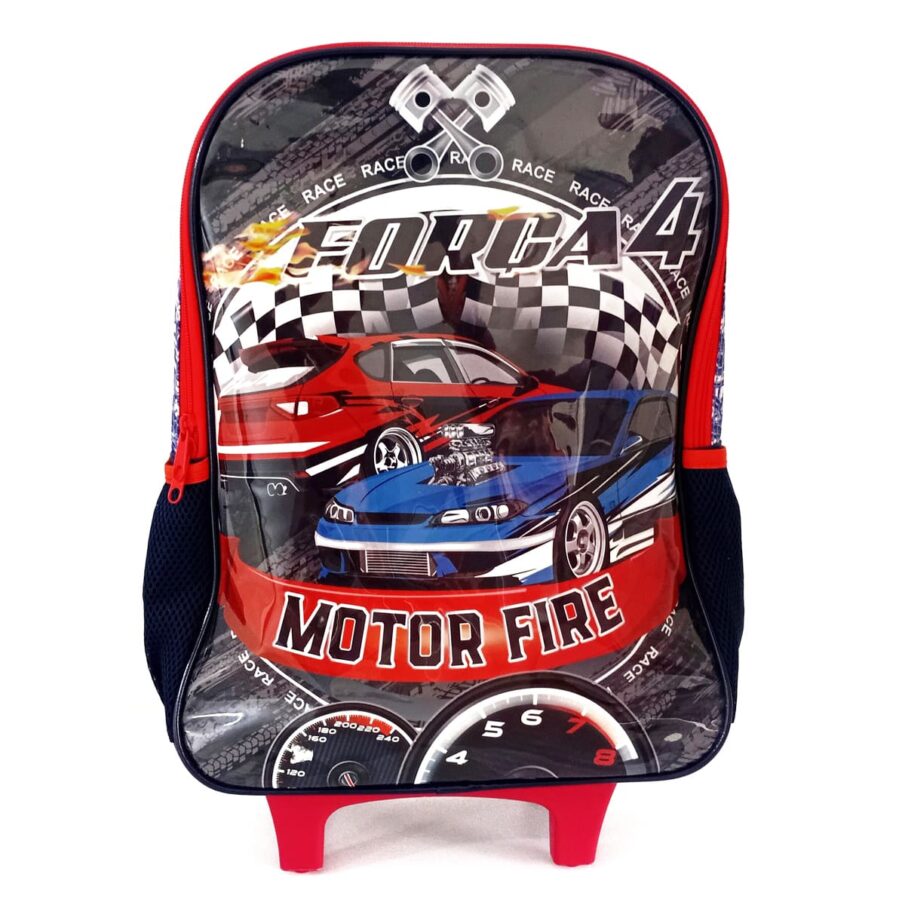 Kit Escolar de Mochila com Rodinhas Luxcel - Azul - Ic37622fa