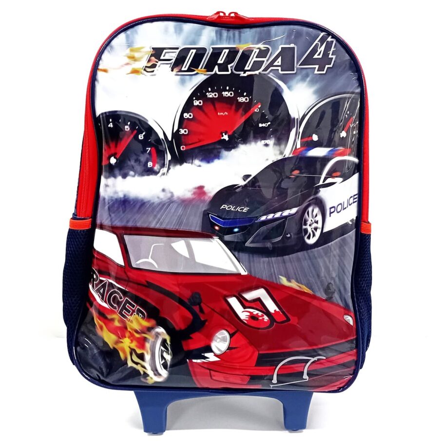 Kit Escolar de Mochila com Rodinhas Luxcel - Preto - Ic37622fa