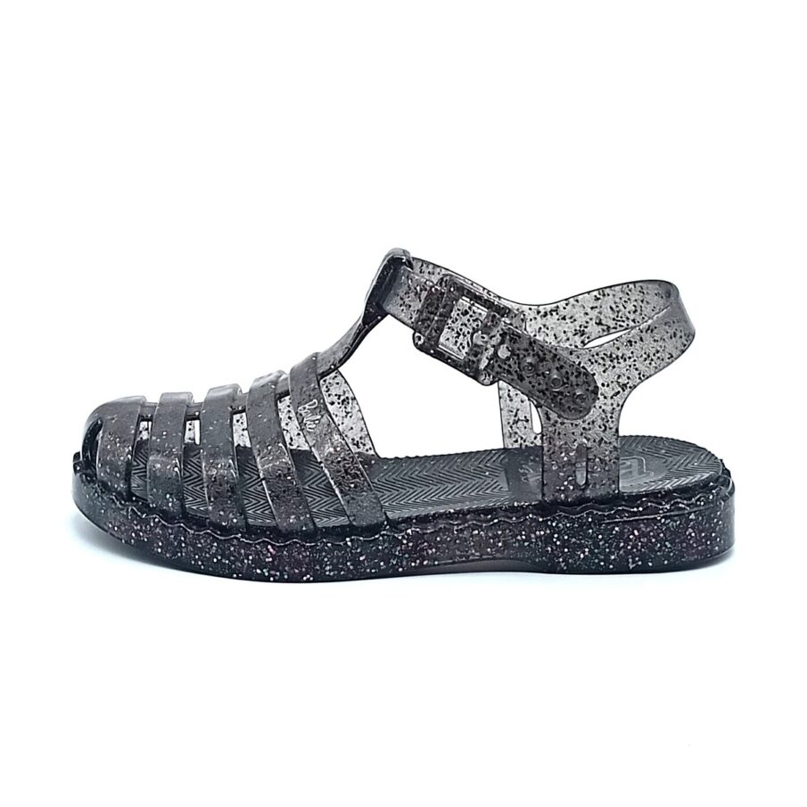 Sandália Grendene Kids - Preto Gliter/Prata - 22459