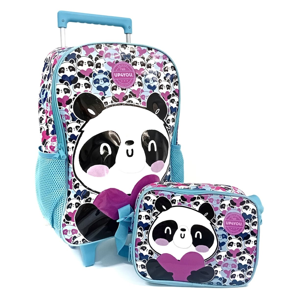 Kit Escolar de Mochila com Rodinhas Luxcel - Azul - Ic37662up