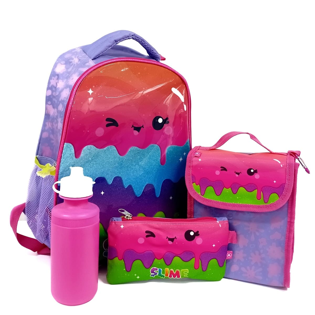 Kit Escolar de Mochila de Costas Seanite - Lilás - Mi41385