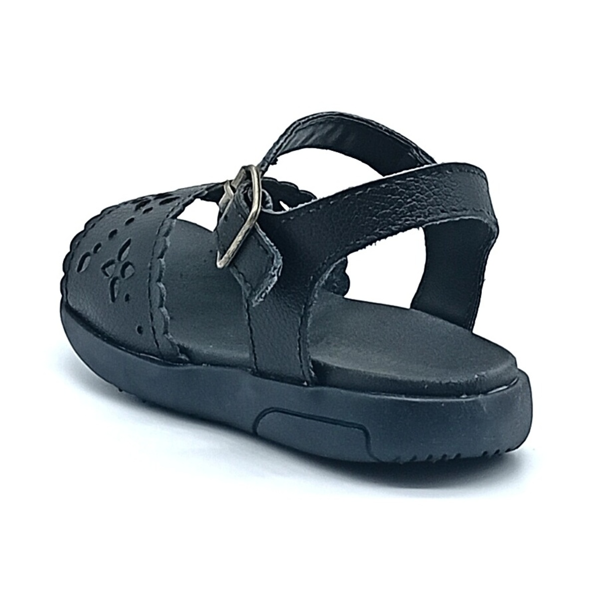 Sandália Colegial Ortopé Com Fivela - Preta - 2154003 - Imagem 3